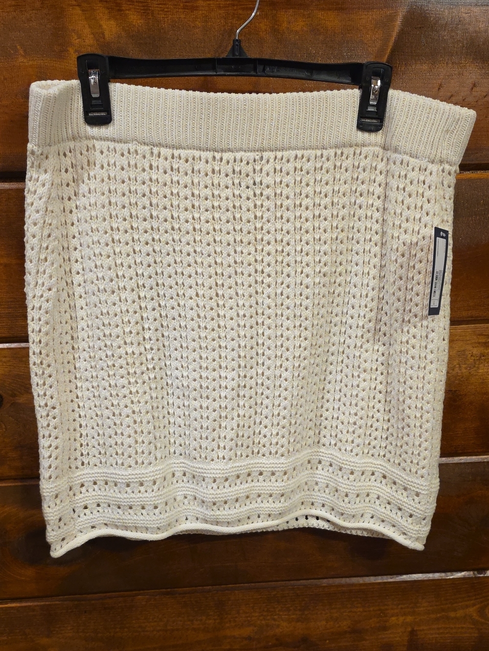 Universal Thread Cream Knit Eyelet Mini Skirt